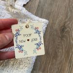 Poof! White Eyelet Lace Ribbon Bow Strap Sleeveless Babydoll Top Size Small Photo 1