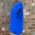 Amanda Uprichard  100% Silk Blouse in Electric Blue Size Small with Cutout Photo 4