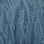 Peruvian Connection  Sweater Dress Fit Flare Ribbed Pima Cotton Blue Size Medium Photo 9