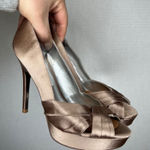 Nina New York Women Satin Peep Toe Platform Stiletto Heels Shoes Size 7 37 Photo 0