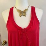 Sloane Rouge Red Braided Detail Tank Top Boho Festival Indie Style Size Medium Photo 3