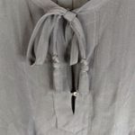 Calypso Women's Black Silk Long Sleeve Tie Neck Blouse Size‎ Small Office Modest Photo 5