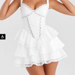 Mistress Rocks NWT  White Tiered Corset Mini Dress Photo 0