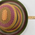 Jacques Le Corre Diffusion Colorful Wide Brim Striped Straw Sun Hat Boho Chic Photo 6