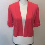 89th & Madison Pink Shrug Cropped Open Cardigan Sweater Size L Photo 0