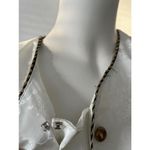 Lady Carol Petites New York white gold jacquard long sleeve gold black trim 14 Size 14P Photo 3