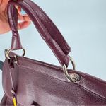 Cromia Large Leather Handbag Burgundy Made in Italy Purse Red Photo 7