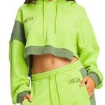 I am gia I.AM.GIA Mizar Hoodie Green Cropped Sweatshirt Embroidered Logo Boxy Green XS Photo 0