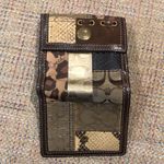 Coach  Patchwork Bifold Brown Leather Madras Wallet with Coin Section Photo 2