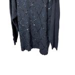 Cervelle Black Embellished Knit Sweater Diamond Pattern Size 1X Womens Photo 2