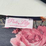 Pink Lily  Navy Floral Long sleeve Dress with pockets small Photo 1