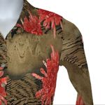 Alberto Makali Vintage  Y2K Crinkle Abstract Sequin Blouse Brown Pink Small NWOT Photo 5