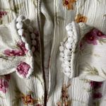 Biba Girls Cottagecore Floral Cream Cotton Boho Duster Cardigan Size 4 Photo 5