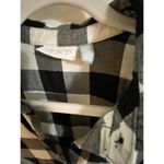 Place Plaid Black and White Long Sleeve Collared Flannel Dress Women's Sz XS Photo 8