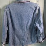 Dress Barn Vintage  Embroidered Blue Jean Jacket | Large Photo 7