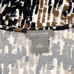 Ann Taylor  Women's Black Brown Printed Career Stretch Travel Dress Size 0 Photo 4