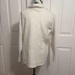 L.L. Bean Cream Cowl Neck Quilted Sweatshirt White Size L Photo 2