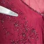 Newport News sheer embellished beaded fairycore festival belle long sleeve silk blouse SZ 12 Photo 6