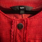 Moschino Red Textured Button-Front Top Photo 3