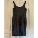 Talbots  100% linen denim look seamed fitted tank dress 8 Photo 6