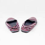 The Original Car Shoe Made In Italy Canvas Striped Embroidered Slip On Flat Shoe Photo 2