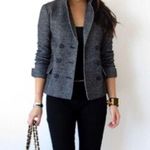 J.Crew  Thandie Stretch Wool Blend Black Gray Marled Tweed Blazer Jacket Womens 6 Photo 4