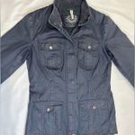 Pacific&Co Vintage 90s Denim . Spanish-Designed Bomber Cargo Utility Jacket - Navy - M Photo 7