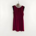 Alice + Olivia Meg Leather Cap Sleeve Silk Leather Mini Dress Red M Cocktail Photo 3