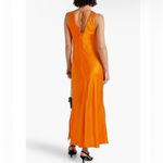 frame denim FRAME Lace-up satin-jacquard maxi dress NWT Photo 1