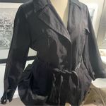 Via Spiga Women's Black Trench Coat 2XL Belted Long Casual Stylish Size XXL Photo 6