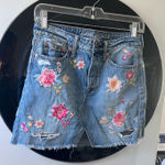 American Eagle Y2K flower girl cotton denim flower skirt Photo 0