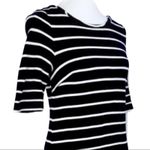 Banana Republic  Dress Navy White Stripe Boat Neck Ponte Knit Shift Women Size 2 Photo 7