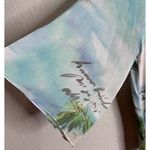 Chico's  3 US Size XL Blouse Tunic Top Beach Scene Resort Tropical‎ Cruise Travel Photo 2