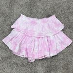 Love Shack Fancy  Ruffle Mini Skirt In Begonia Hand Dye Medium Photo 1
