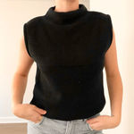 Lee Vintage  Black Sleeveless Turtleneck Top Photo 0