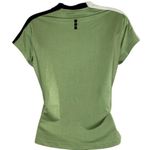 JAMIE SADOCK Avocado Green Cap Sleeve Top Silver Studs NWT $55 Size‎ Small Photo 5