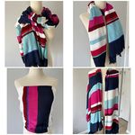 Tommy Hilfiger  colorful blue purple white scarf shawl Photo 1