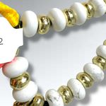 Free People Ariana Ost Dripping In Sun Hair Tie in White Multi NWT Bracelet Boho Photo 8