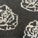 Loft Ann Taylor dark gray and white rose print crewneck cardigan sweater small Photo 14