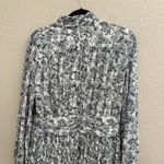 Ivy city co brynley dress, blue white floral print button down pleated ruffle Size M Photo 8