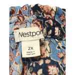 Westport  Boho Off Shoulder Shirt Flowy Tie Sleeves Floral 100% Polyester Sz 2X Photo 4