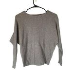 T Tahari Gray Long Batwing Sleeve Boat Neck Knit Sweater Women Sz S Photo 0