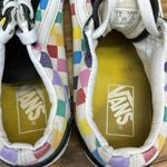 Vans Black Suede and Rainbow Checkered Skate Shoes Unisex Men 5.5 Women 7 Photo 7