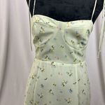 Green floral print slip dress woman’s size medium Photo 1
