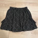 J.Crew NWT  Ruffle Tiered Mini Skirt Polka Dot Metallic Stripe Pull On Size S Photo 6