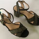 Black/Gold Heels, Size 6 Black Photo 2