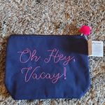 NWT! Oh Hey, Vacay Blue Pink Make Up Bag Photo 6