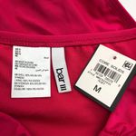 Bar III Women's High-Waist Bikini Bottoms Pink Ruched Sides Shirred M Photo 4