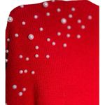 Blooming Jelly Red Lantern Sleeve Oversized Pullover Sweater w/Pearls Size Large Photo 8