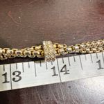 J.Crew  Gold Tone Tassel Lariat Necklace Rhinestone Accents Glam Boho Chic Long Photo 3